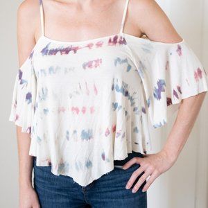 American Eagle tie dye off the shoulder tank top
